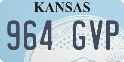 KS license plate 964GVP