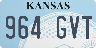KS license plate 964GVT