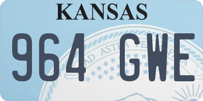 KS license plate 964GWE