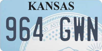 KS license plate 964GWN
