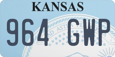 KS license plate 964GWP