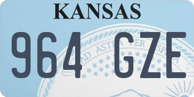 KS license plate 964GZE