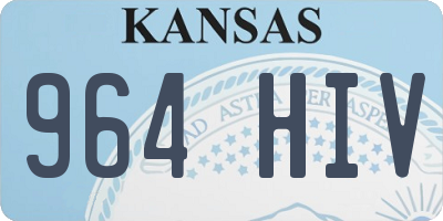 KS license plate 964HIV