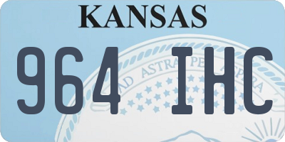 KS license plate 964IHC