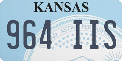 KS license plate 964IIS