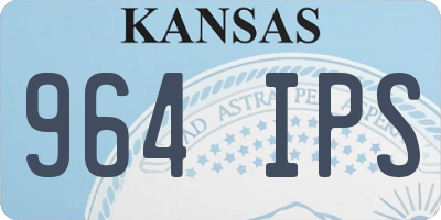 KS license plate 964IPS