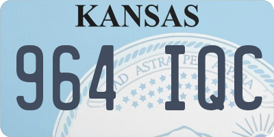 KS license plate 964IQC
