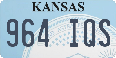 KS license plate 964IQS