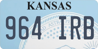 KS license plate 964IRB