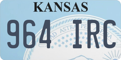 KS license plate 964IRC