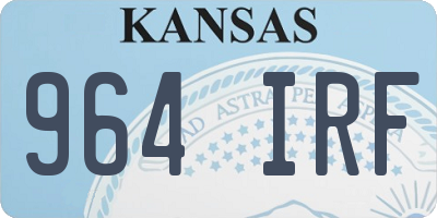 KS license plate 964IRF