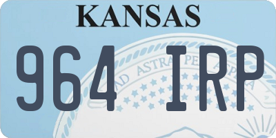KS license plate 964IRP