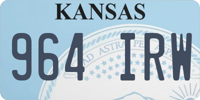 KS license plate 964IRW