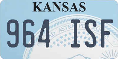 KS license plate 964ISF
