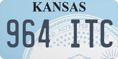 KS license plate 964ITC