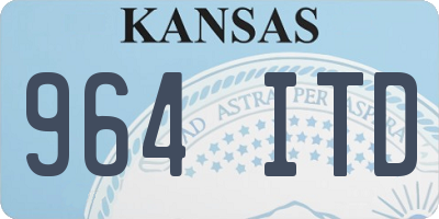 KS license plate 964ITD