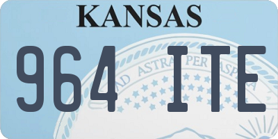 KS license plate 964ITE