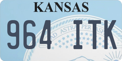 KS license plate 964ITK