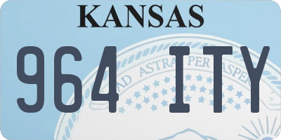 KS license plate 964ITY