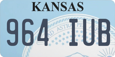 KS license plate 964IUB