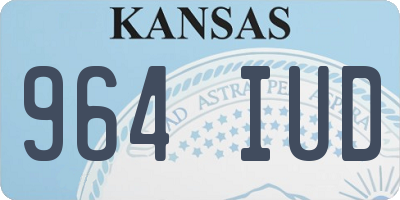 KS license plate 964IUD