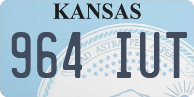 KS license plate 964IUT