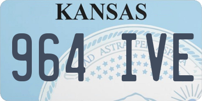 KS license plate 964IVE