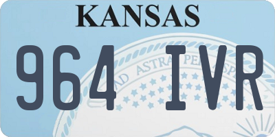 KS license plate 964IVR