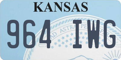 KS license plate 964IWG