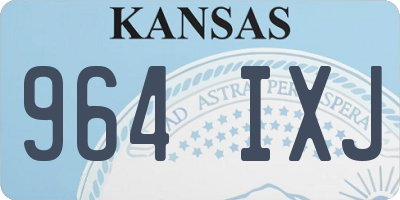 KS license plate 964IXJ