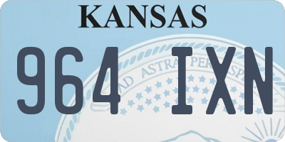KS license plate 964IXN