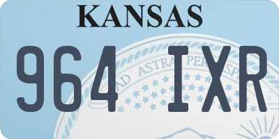 KS license plate 964IXR