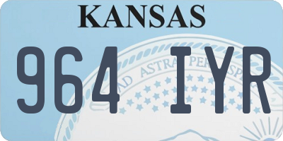 KS license plate 964IYR