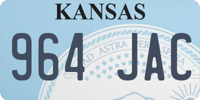 KS license plate 964JAC