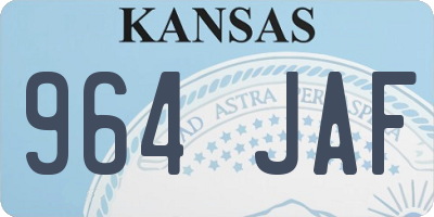 KS license plate 964JAF