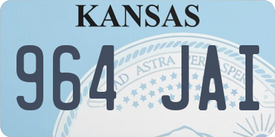 KS license plate 964JAI