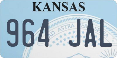 KS license plate 964JAL