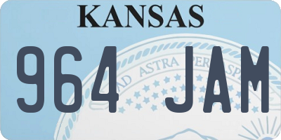 KS license plate 964JAM
