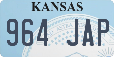 KS license plate 964JAP