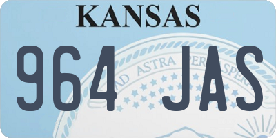 KS license plate 964JAS