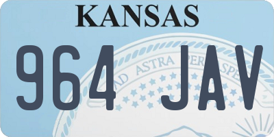 KS license plate 964JAV