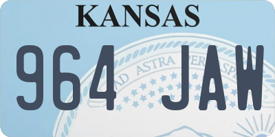 KS license plate 964JAW