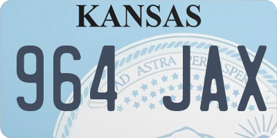 KS license plate 964JAX