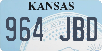 KS license plate 964JBD