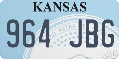 KS license plate 964JBG