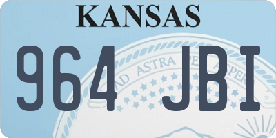 KS license plate 964JBI