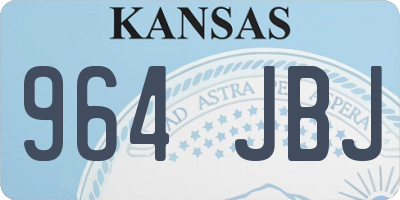 KS license plate 964JBJ