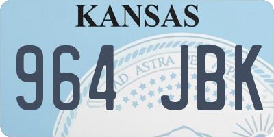 KS license plate 964JBK