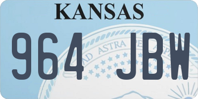 KS license plate 964JBW