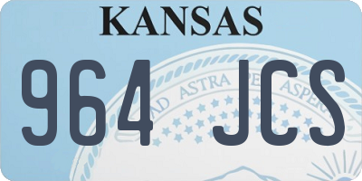 KS license plate 964JCS